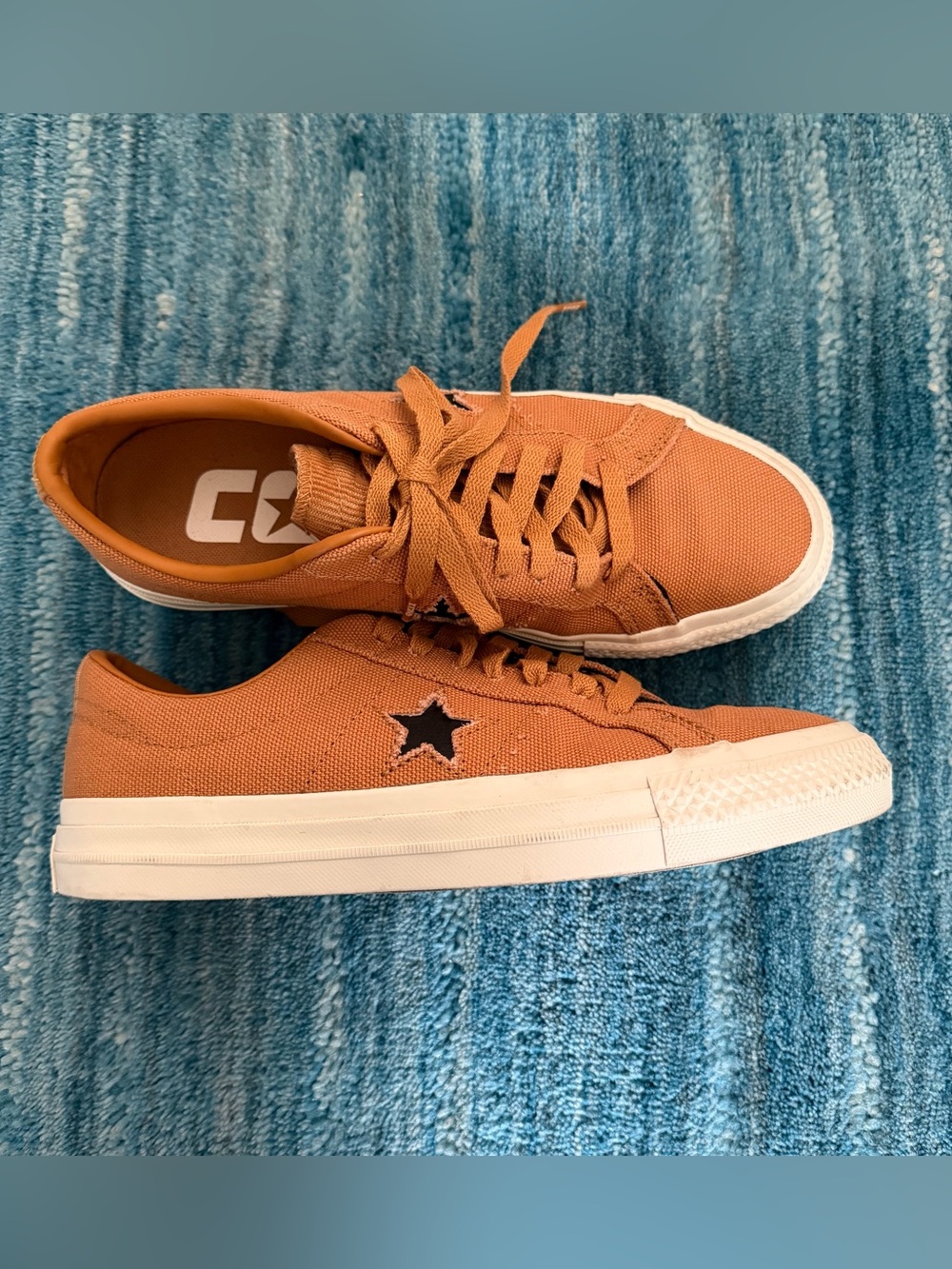 Converse One Star Ox Canvas Low Top Sneakers Burnt Orange Men's 7.5 Women's 9